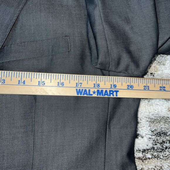 Jos A Bank Joseph Sport Coat Mens Size 41R SLIM FIT Blazer Wool Gray Jacket - Picture 12 of 16